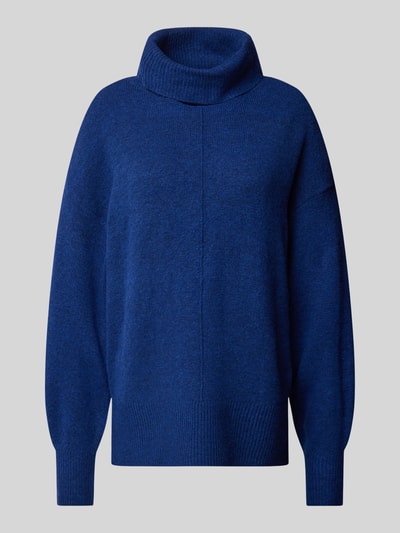 Pieces Rollkragenpullover mit erhabener Naht Modell 'MALOU' Dunkelblau 2