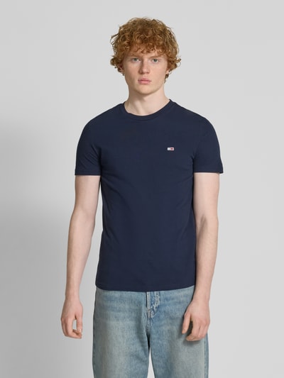 Tommy Jeans Slim fit T-shirt met logobadge in een set van 2 stuks Marineblauw - 3