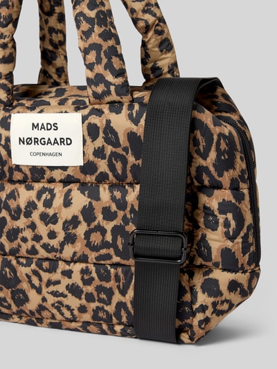 MADS NØRGAARD Handtasche mit Allover-Animal-Print Modell 'Boxy' Mittelbraun 3
