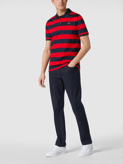 Paul & Shark Poloshirt mit Blockstreifen Rot 1