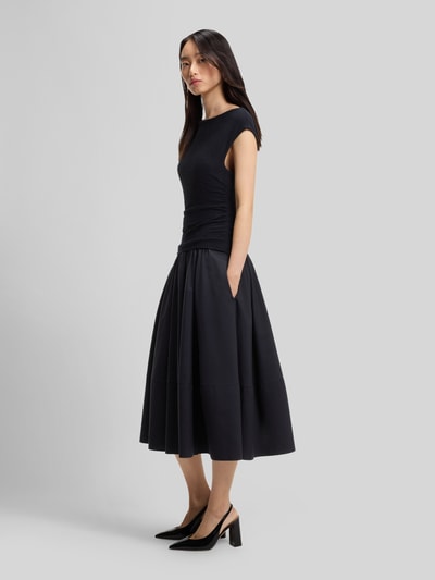 BOSS A-Linien Freizeitkleid aus Viskose-Mix  Marine 4