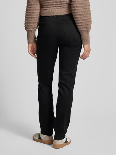 Brax Slim fit jeans met riemlussen, model 'Style.Carola Thermo' Zwart - 5