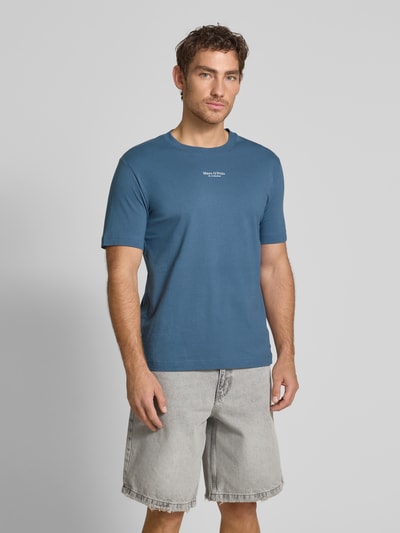 Marc O'Polo Regular Fit T-Shirt aus reiner Baumwolle Blau 4