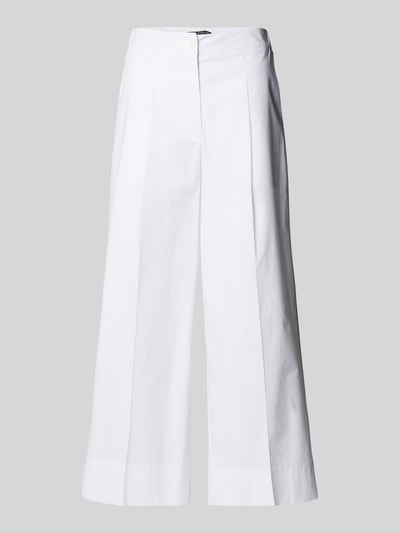 Luisa Cerano Wide leg bandplooibroek met elastische band Wit - 2