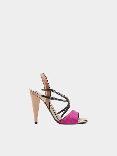 N°21 Sandalette mit Glitzer-Details Fuchsia 5