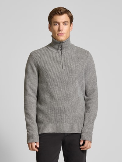 MAERZ Muenchen Gebreide pullover met schipperskraag Middengrijs - 4