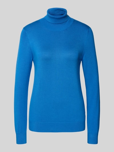 Jake*s Casual Bluzka z długim rękawem o kroju slim fit z mieszanki wiskozy z efektem dzianiny Niebieski 2