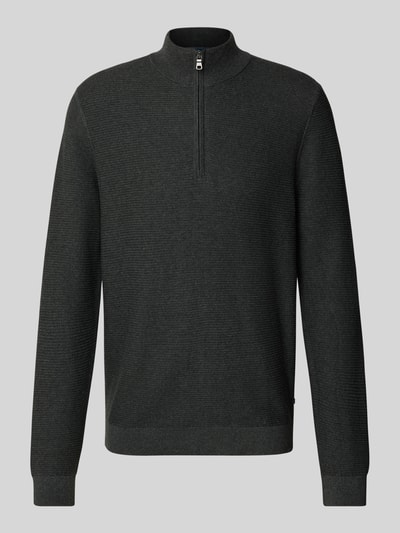 OLYMP Level Five Gebreide pullover met schipperskraag Antraciet - 2