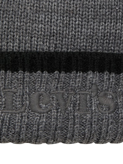Levi's® Beanie mit Kontraststreifen Mittelgrau meliert 2