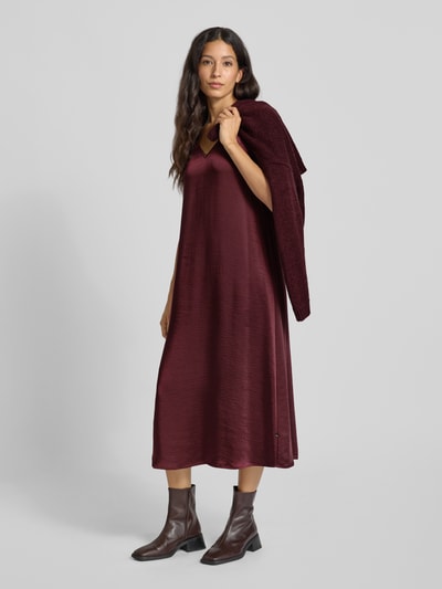 ROBE LÉGÈRE Midikleid im Double-Layer-Look Bordeaux 1