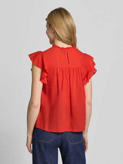 VERO MODA Regular Fit Blusentop aus reiner Baumwolle Modell 'TRINE' Rot 5