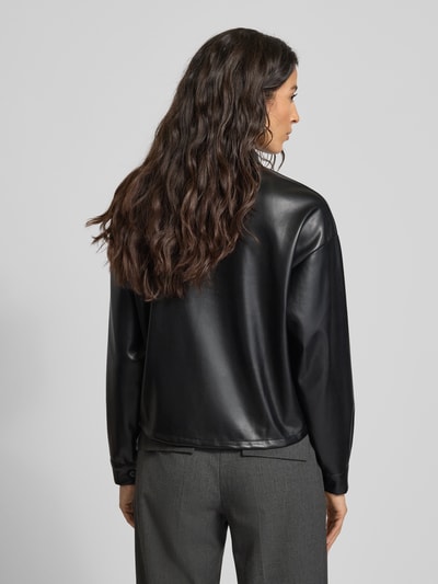 ZABAIONE Overhemdblouse in leerlook Zwart - 5