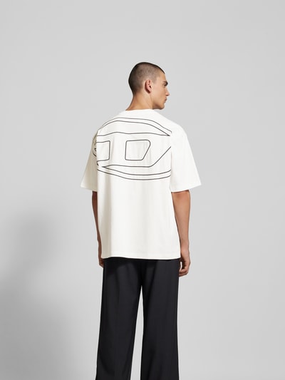 Diesel T-Shirt mit Label-Stitching Offwhite 5