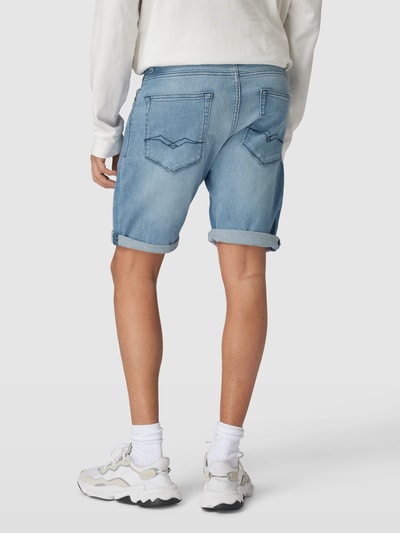 Replay Jeansshorts met labelpatch Lichtblauw - 5