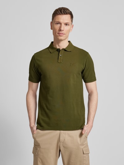 camel active Koszulka polo o kroju regular fit z wyhaftowanym logo Oliwkowy 4