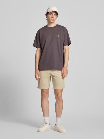 JACK & JONES Straight Fit Shorts mit abnehmbarem Gürtel Modell 'Adam' Beige 1