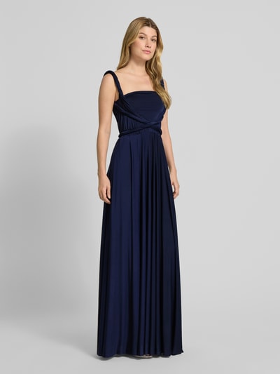 Rose Avenue Abendkleid mit V-Ausschnitt und Taillenband Marine 1