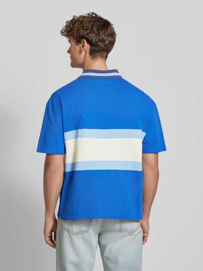 PROHIBITED Regular Fit Poloshirt mit Label-Print Rauchblau 5
