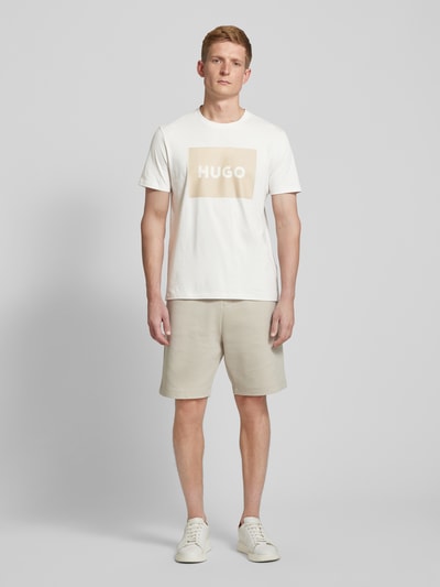 HUGO T-Shirt mit Label-Print Modell 'DULIVE' Weiss 1