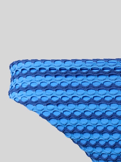 Produktfoto, Bikinihose mit Strukturmuster von Seafolly, Damen Bikinihose aus Material-Mix mit Stretch-Anteil, eng anliegender Schnitt, blaue Textur.