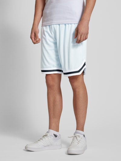 Pegador Sweatshorts met labelstitching, model 'LANSING' Lichtblauw - 4