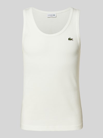 Lacoste Tanktop in Ripp-Optik Offwhite 2