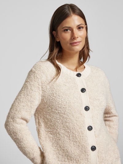 Tom Tailor Bouclé Cardigan mit Wollanteil Beige 3