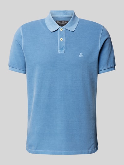 Marc O'Polo Poloshirt met labeldetail Rookblauw - 2