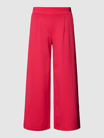 ICHI Flared cut stoffen broek met bandplooien, model 'Kate' Fuchsia - 2