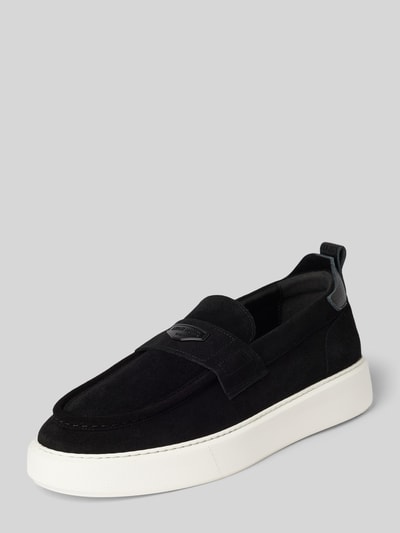 Antony Morato Loafers aus Leder mit Label-Patch Modell 'METAL ROWAN' Black 1