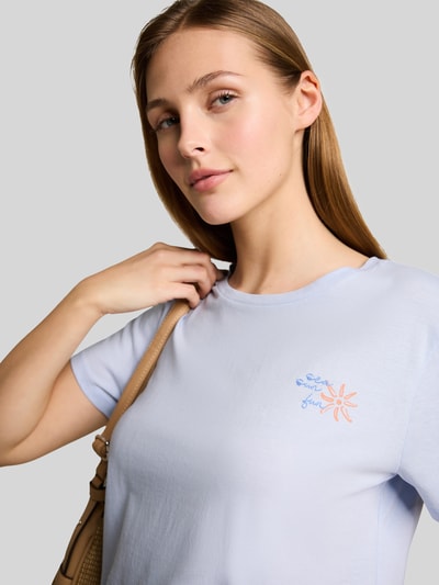 Tom Tailor Denim regular fit T-shirt van puur katoen Lichtblauw - 3