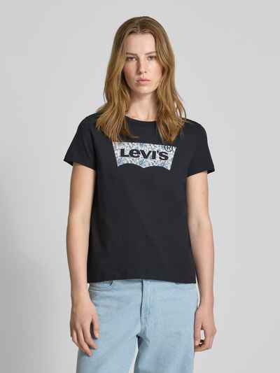 Levi's® T-shirt met ronde hals, model 'THE PERFECT TEE ANANDA' Zwart - 4