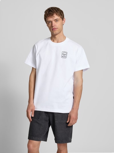 G-Star Raw Loose fit T-shirt met labelprint Wit - 4