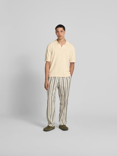 MAISON KITSUNÉ T-Shirt in Strick-Optik Beige 1