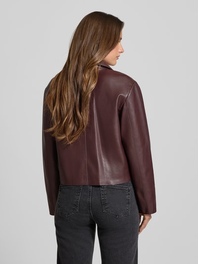MANGO Jacke in Leder-Optik Modell 'SABINA' Bordeaux 5