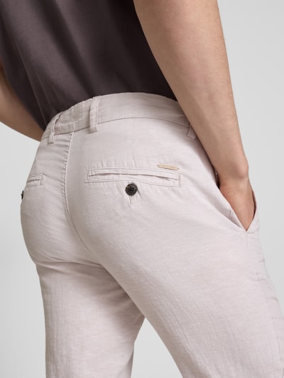 JACK & JONES Spodnie o kroju tapered fit z wpuszczanymi kieszeniami model 'STACE' Beżowy melanż 3