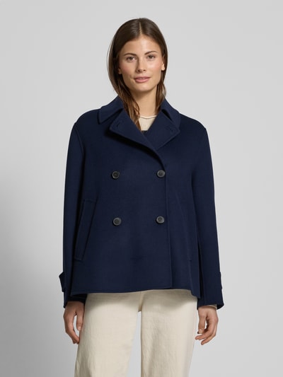 Weekend Max Mara Schurwolljacke mit Umlegekragen Modell 'AFONE' Marine 4