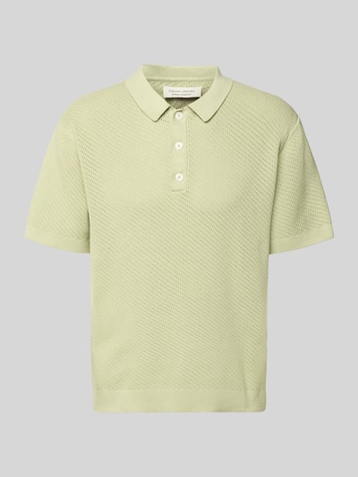 Produktfoto, Regular Fit Poloshirt mit Label-Detail Modell 'ISAKSSON' von Casual Friday aus reiner Baumwolle in Hellgrün, feine Struktur