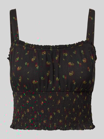 Review Crop Top mit Smok-Details Black 2
