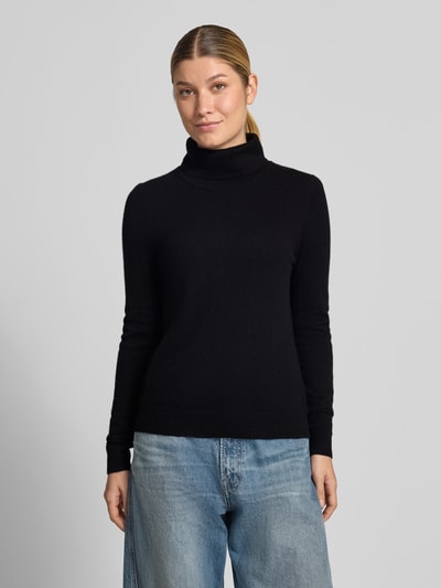 Christian Berg Woman Regular Fit Rollkragenpullover aus reinem Kaschmir Black 4