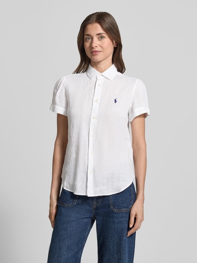 Polo Ralph Lauren Regular Fit Leinenbluse aus reinem Leinen Offwhite 4