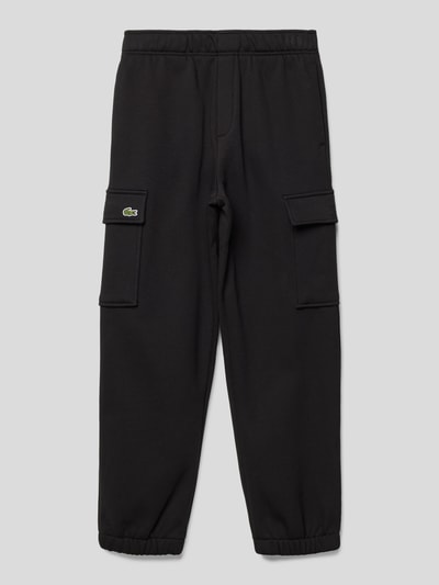 Lacoste Sweatpants met logostitching Zwart - 1