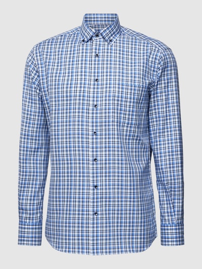 Eterna Koszula biznesowa o kroju regular fit z kołnierzykiem typu button down Błękitny 2