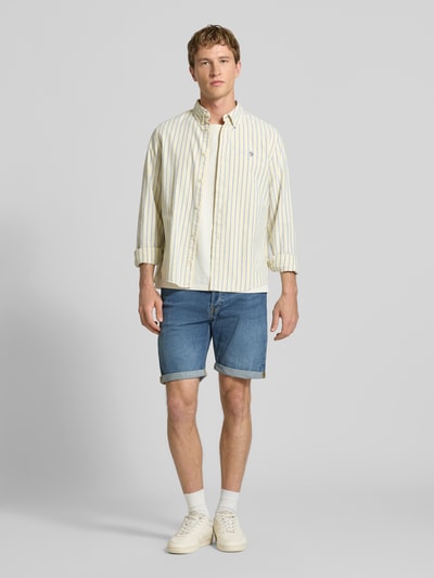 JACK & JONES Regular Fit Jeansshorts mit Umschlag Modell 'RICK' Jeansblau 1
