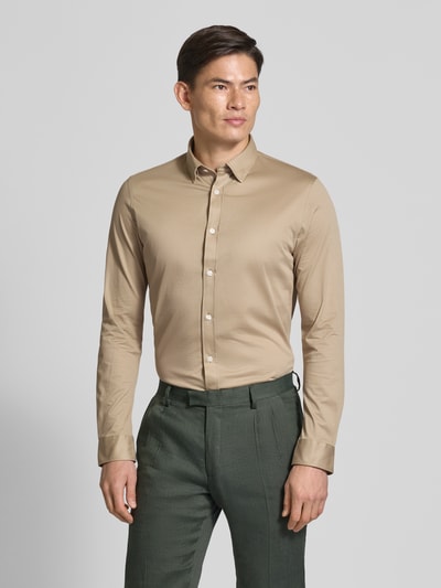 Matinique Slim fit zakelijk overhemd met knoopsluiting, model 'trostol' Oceaanblauw - 4