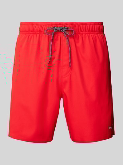 Puma Regular fit zwembroek met ritszak Rood - 1