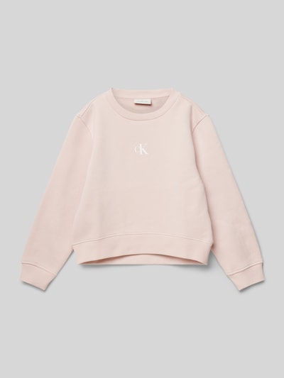 Calvin Klein Jeans Sweatshirt met ronde hals Abrikoos gemêleerd - 1