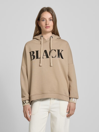 miss goodlife Oversized hoodie met statementprint Zand - 4