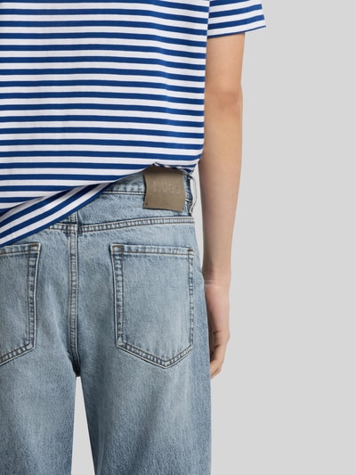 HUGO Jeansy o kroju tapered fit z czystej bawełny w stylu 5 kieszeni Jeansowy niebieski 3