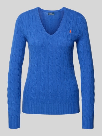 Polo Ralph Lauren Gebreide pullover met kasjmier, model 'KIMBERLY' Koningsblauw - 2